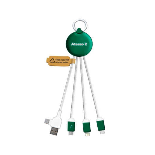 RPET LED Charging Cables Green